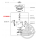 Bol + arbre de transmission robot prep & cook Krups XF553D10