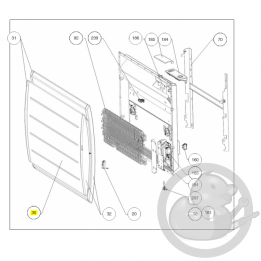 Façade blanche marad.bis H 750W + joues radiateur Atlantic Thermor 097517