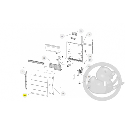 Façade calissia H 750W radiateur Atlantic Thermor 097660