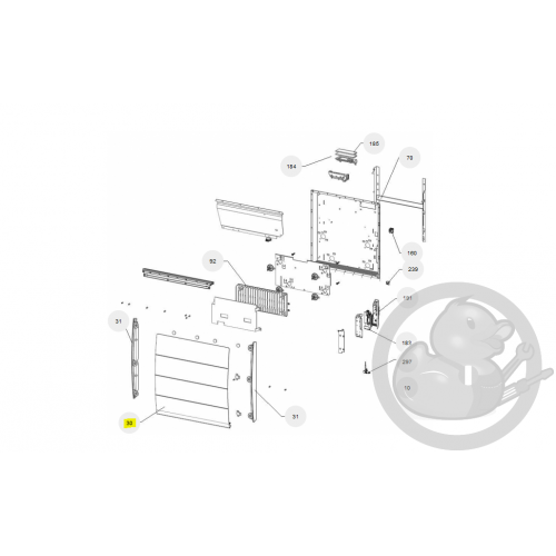 Façade calissia H 1000W radiateur Atlantic Thermor 097661