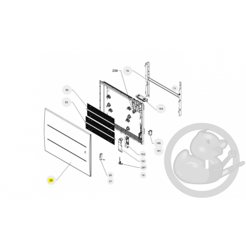 Façade 2000W H gris étoile radiateur Atlantic Thermor 097885