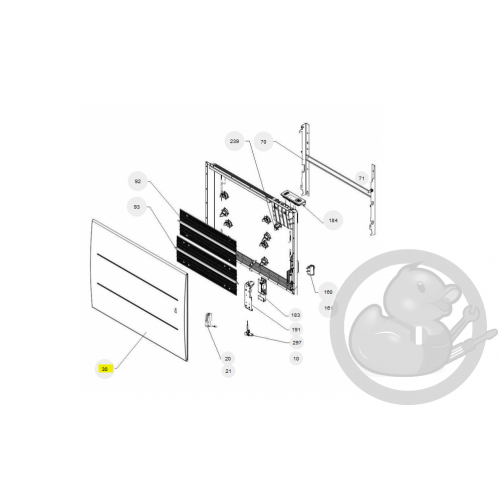 Façade 1000W H gris étoile radiateur Atlantic Thermor 097882