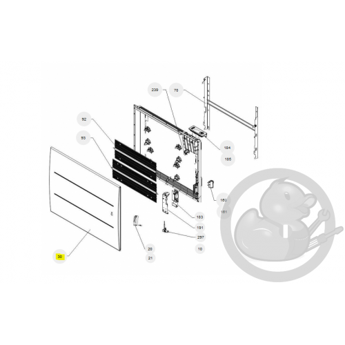 Façade + film chauffant oniris PI H 750W radiateur Atlantic Thermor 097586