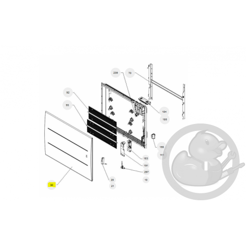 Façade + film chauffant oniris PI H 1000W radiateur Atlantic Thermor 097587