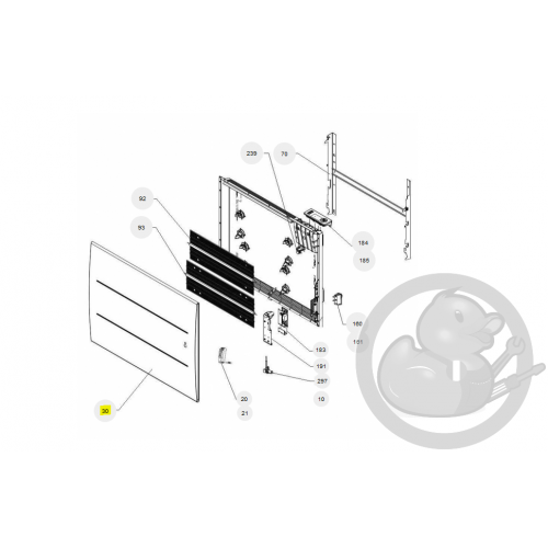 Façade + film chauffant oniris PI H 2000W radiateur Atlantic Thermor 097590