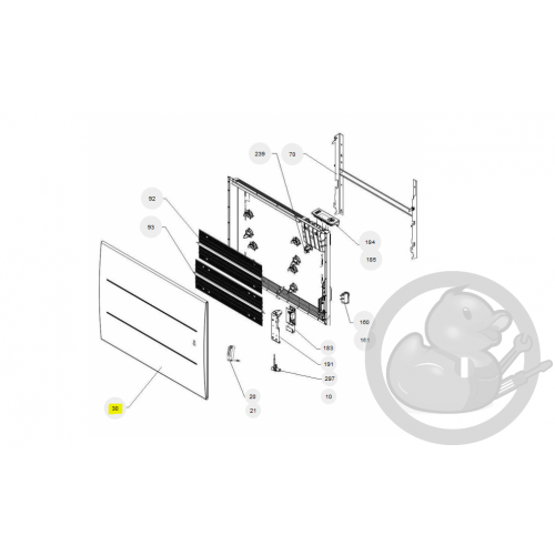 Façade + film chauffant oniris PI H 1500W radiateur Atlantic Thermor 097589