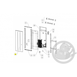 Façade + film chauffant oniris PI V 1500W radiateur Atlantic Thermor 097595