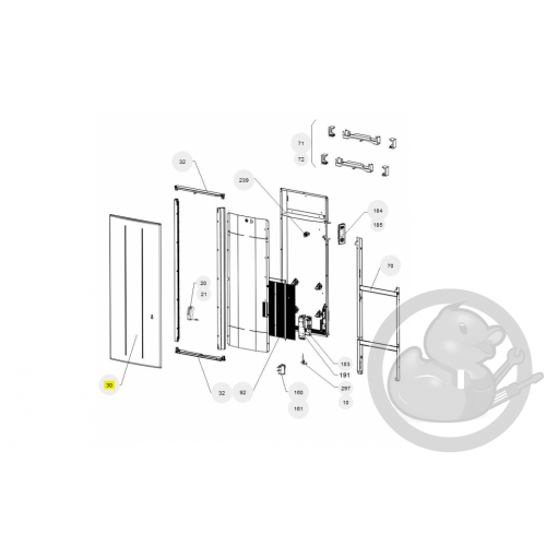 Façade + film chauffant oniris PI V 1500W radiateur Atlantic Thermor 097595