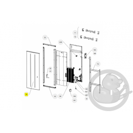 Façade + film chauffant oniris PI V 2000W radiateur Atlantic Thermor 097596