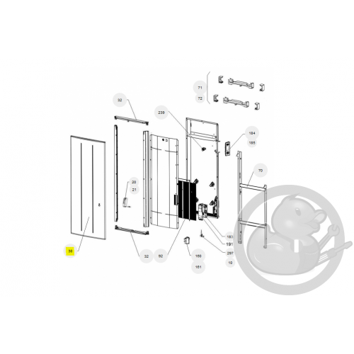 Façade + film chauffant oniris PI V 2000W radiateur Atlantic Thermor 097596