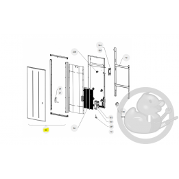 Façade oniris V 1000W anthracite radiateur Atlantic Thermor 097684