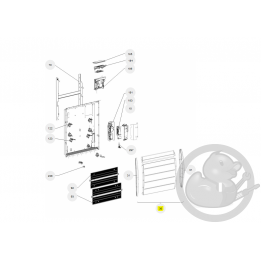 Façade blanche RMG 1250W radiateur Atlantic Thermor 599114