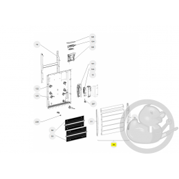 Façade blanche RMG 1000W radiateur Atlantic Thermor 599113