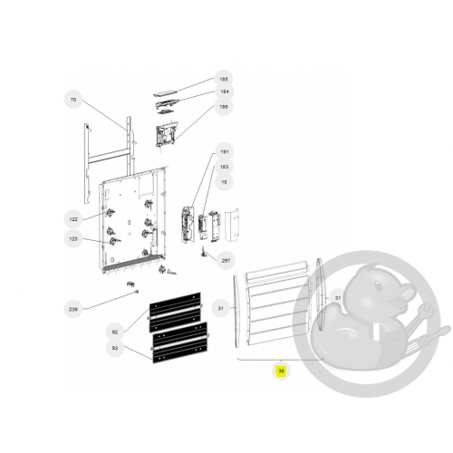 Façade blanche RMG 2000W radiateur Atlantic Thermor 599116