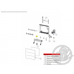 Corps de chauffe ec 600W radiateur Atlantic Thermor 086539