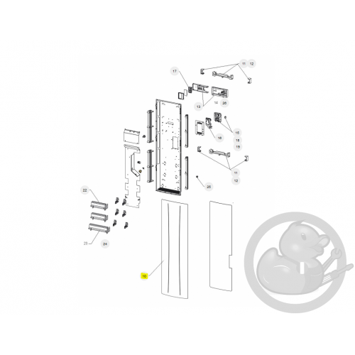 Façade RCV prog atl 1500W radiateur Atlantic Thermor 098591