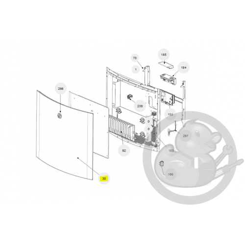 Façade R5G 1500W radiateur Atlantic Thermor 097396