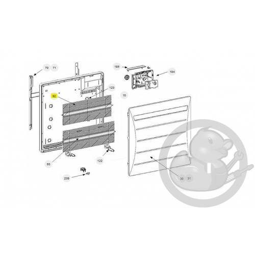 Résistance supérieure radiateur Atlantic Thermor 599119