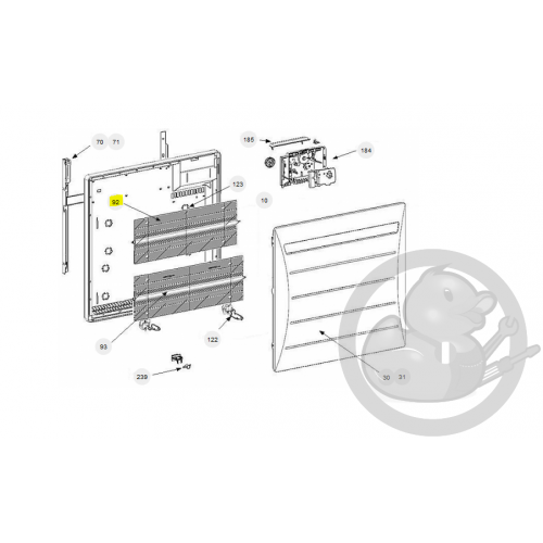 Résistance supérieure radiateur Atlantic Thermor 599120