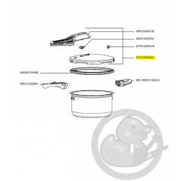 Couvercle & poignée autocuiseur 18cm cocotte perfect WMF 0792596042