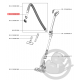 Poignée flexible blanc aspirateur sans fil XO Rowenta SS-2230002878