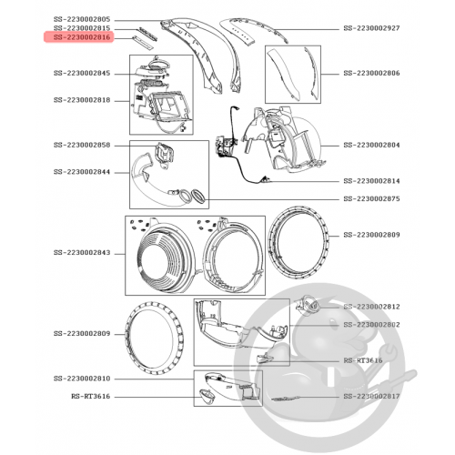 Carte électronique aspirateur sans fil XO Moulinex Tefal SS-2230002816