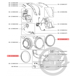 Roue blanche aspirateur sans fil XO Rowenta Tefal SS-2230002809
