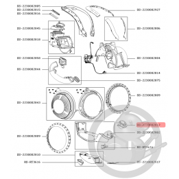 Raccord avant gris aspirateur sans fil XO Rowenta Tefal SS-2230002812