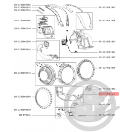 Demi boitier inférieur blanc aspirateur sans fil XO Rowenta Tefal SS-2230002802