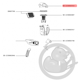 Couvercle bol séparateur blanc aspirateur sans fil XO Rowenta Tefal SS-2230002914