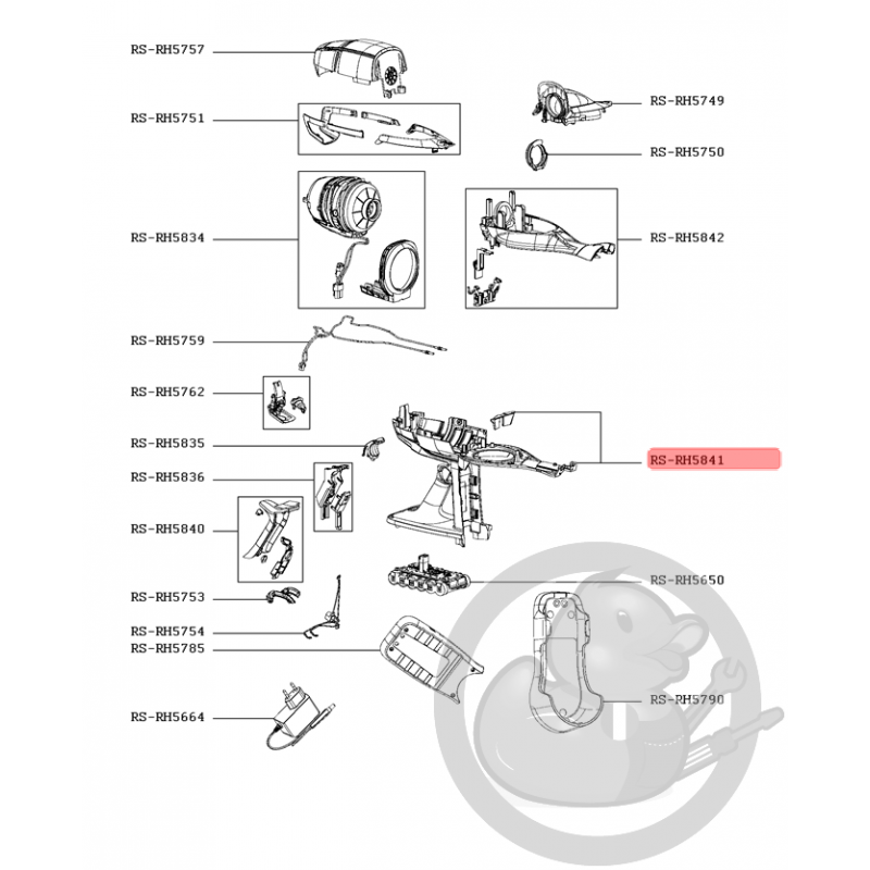 BOITIER Aspirateur INFERIEUR