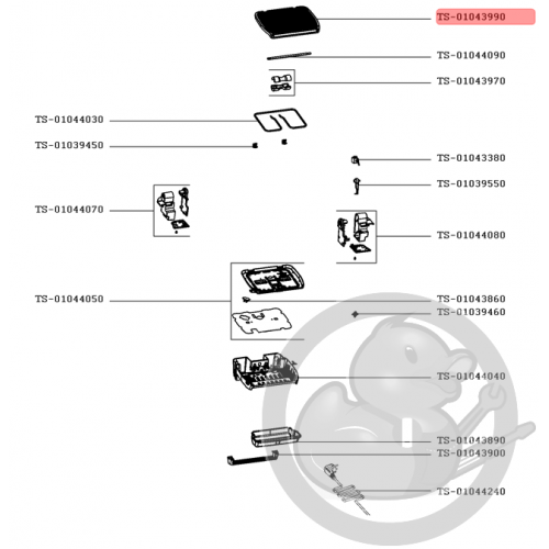 Plaque cuisson inférieure optigrill elite xl Tefal TS-01043990