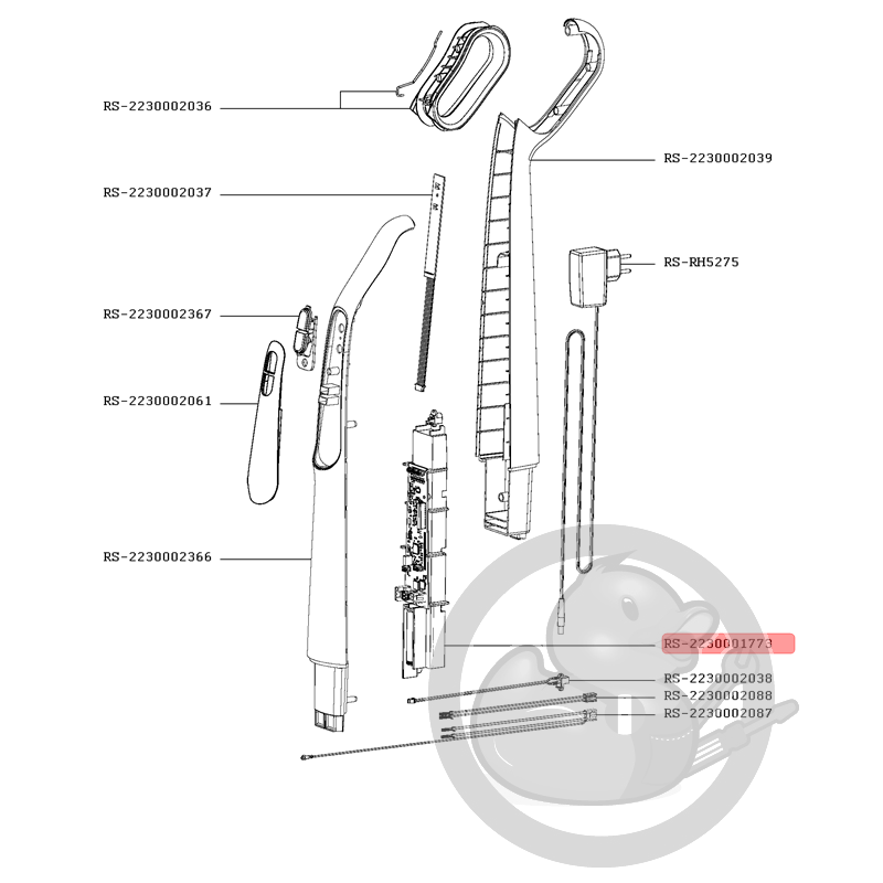 Batterie li-ion 18v aspirateur sans fil air force serenity Rowenta  RS-2230001773