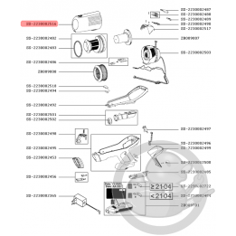 Bac séparateur rouge aspirateur à main Xforce flex Rowenta SS-2230002516