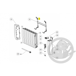 Verrou gris étoile pour support mural x1 radiateur Atlantic Thermor 098728