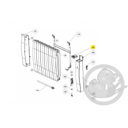 Boitier commande digital gris I2G prog 20 radiateur Atlantic Thermor 088177