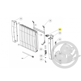 Boitier commande digital gris I2G prog 22 radiateur Atlantic Thermor 088179