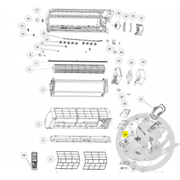 Couvercle supérieur boitier électrique unité intérieure murale Nagano Thermor 084676