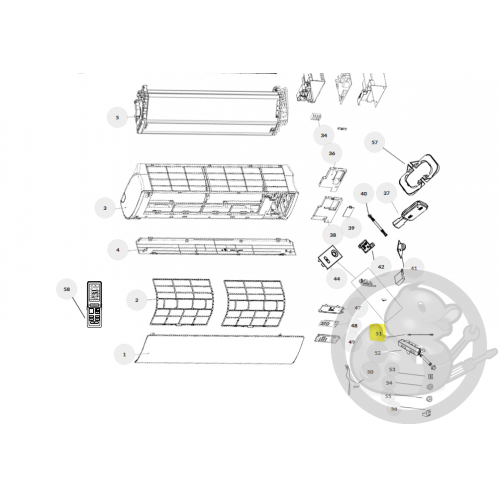 Faisceau LED UV-C unité intérieure murale Nagano Thermor 084670