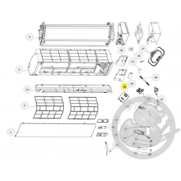 Couvercle supérieur boitier électrique unité intérieure murale Nagano Thermor 084677