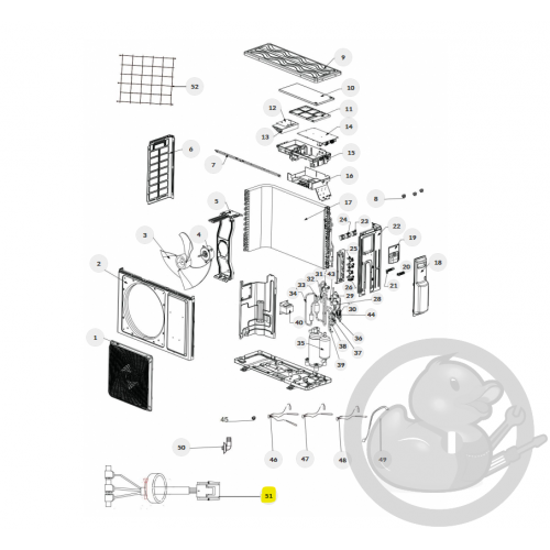 Faisceau électrique unité extérieure Thermor 084413