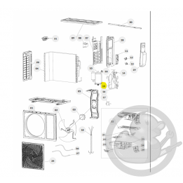 Tube déchargement unité extérieure Thermor 084228