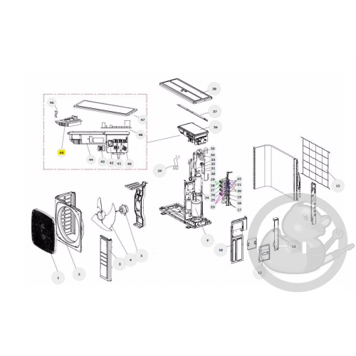 Carte électronique inverter puissance unité extérieure Thermor 084658