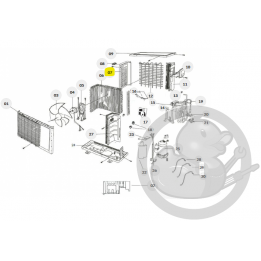 Panneau latéral gauche unité extérieure Thermor 084250