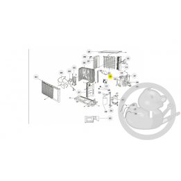 Tube déchargement unité extérieure Thermor 084258