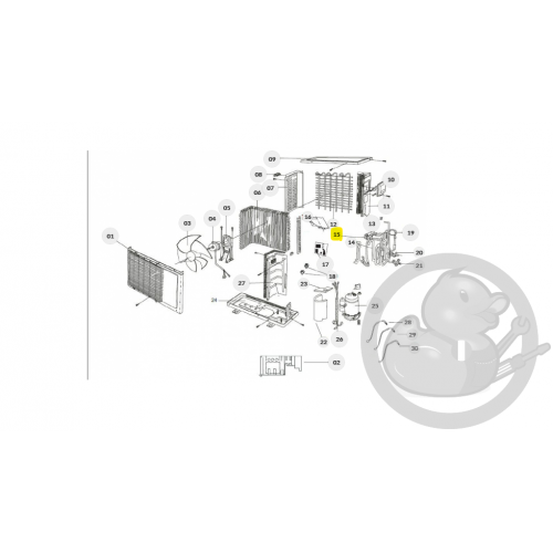 Tube déchargement unité extérieure Thermor 084258