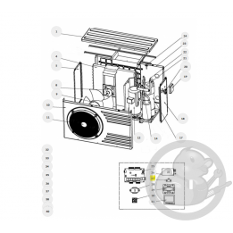 Condensateur ventilateur pompe à chaleur piscine Thermor 026234