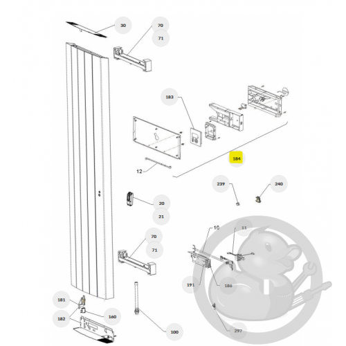 Ens. commande digitale + tiroir prog 25 radiateur Atlantic Thermor 088212