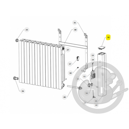 Commande digitale prog 21 radiateur Atlantic Thermor 088954