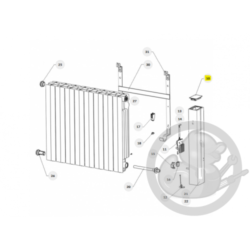 Commande digitale prog 18 radiateur Atlantic Thermor 088951